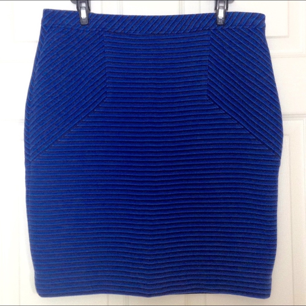 Blue Striped Ann Taylor Skirt